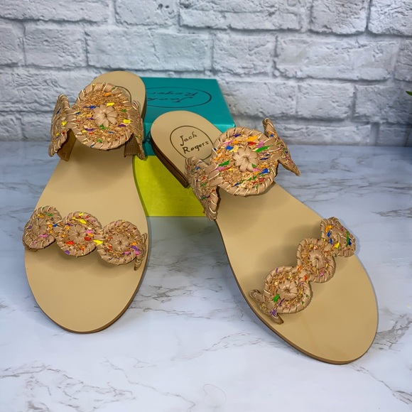 Jack Rogers Shoes - Jack Roger Multicolor Cork Sandals